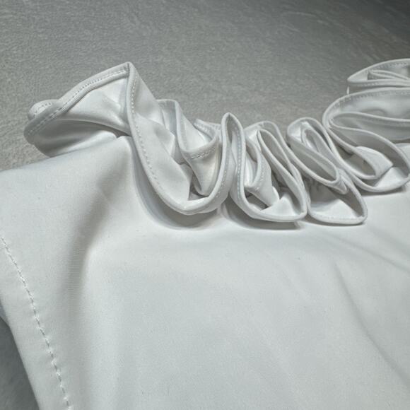 Sailor-Sailor Cricket Ruffle Neck White Sleeveless UPF 50+ SZ M Resortwear NWT - Picture 7 of 12